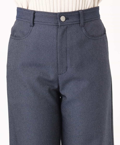 MK MICHEL KLEIN（エムケーミッシェルクラン）の「デニムライク ストレートワイドパンツ/洗える（その他パンツ・レディース・アイボリー/ネイビー・38）」の9枚目の写真