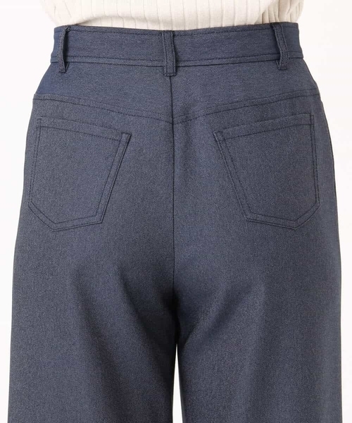 MK MICHEL KLEIN（エムケーミッシェルクラン）の「デニムライク ストレートワイドパンツ/洗える（その他パンツ・レディース・アイボリー/ネイビー・38）」の8枚目の写真