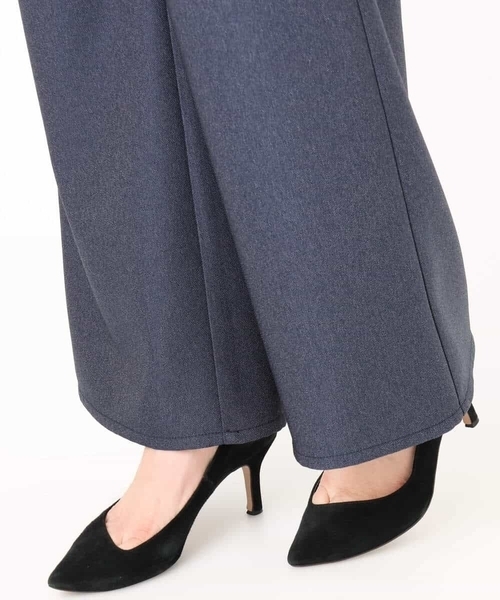 MK MICHEL KLEIN（エムケーミッシェルクラン）の「デニムライク ストレートワイドパンツ/洗える（その他パンツ・レディース・アイボリー/ネイビー・38）」の6枚目の写真