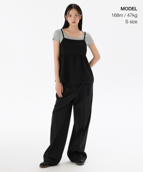 MUSINSA STANDARD WOMAN（ムシンサスタンダードウーマン）の「ウィメンズスリーブレスペプラムトップ[ブラック]（シャツ/ブラウス・レディース・その他・SMALL/MEDIUM/LARGE/X-SMALL）」の2枚目の写真