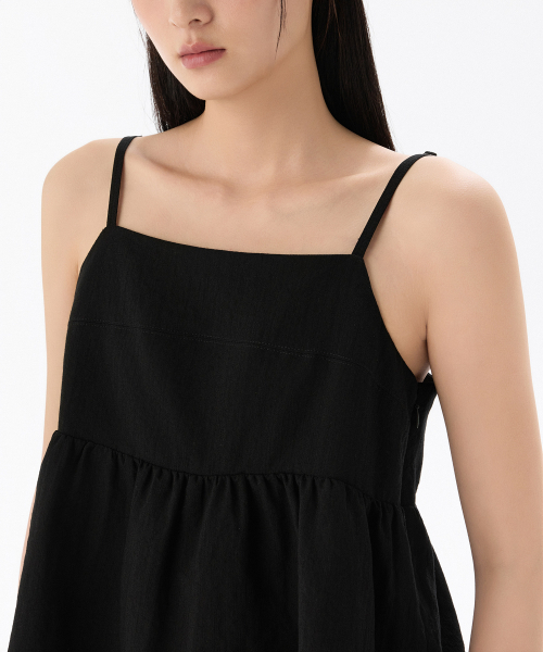 MUSINSA STANDARD WOMAN（ムシンサスタンダードウーマン）の「ウィメンズスリーブレスペプラムトップ[ブラック]（シャツ/ブラウス・レディース・その他・SMALL/MEDIUM/LARGE/X-SMALL）」の4枚目の写真