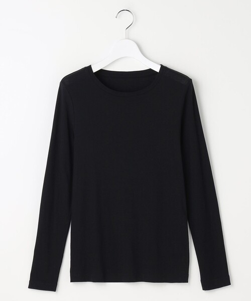 自由区(ジユウク)の「レイヤリングシアーインナー カットソー(Tシャツ/カットソー・レディース・アイボリー系/サックスブルー系/ブラック系/ダークブラウン系・32)」の2枚目の写真