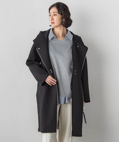 la.f…（ラエフ）の「【WEB限定】”春まで着られる”2wayダンボールコート（その他アウター・レディース・ライトグレー/ブラック・9号）」の6枚目の写真