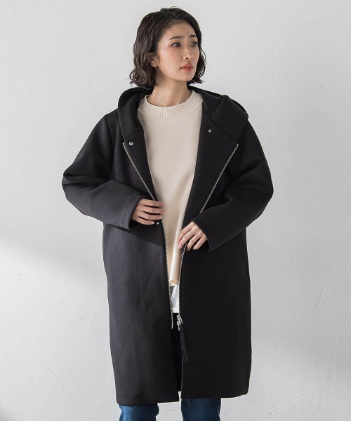 la.f…（ラエフ）の「【WEB限定】”春まで着られる”2wayダンボールコート（その他アウター・レディース・ライトグレー/ブラック・9号）」の19枚目の写真
