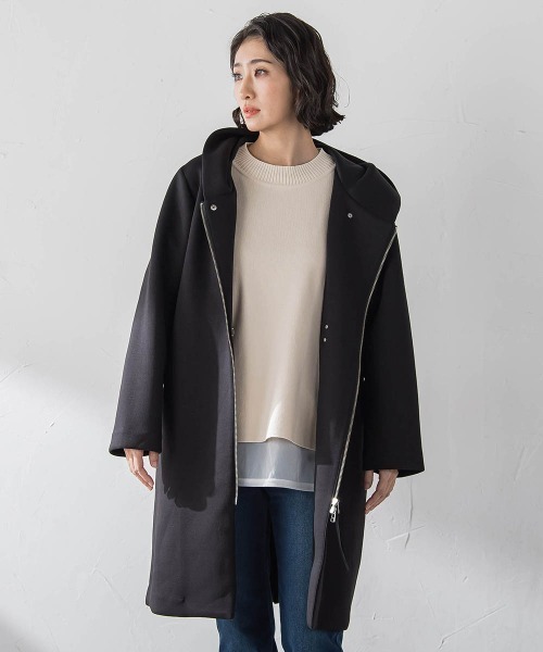 la.f…（ラエフ）の「【WEB限定】”春まで着られる”2wayダンボールコート（その他アウター・レディース・ライトグレー/ブラック・9号）」の20枚目の写真