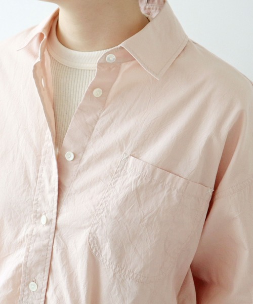 PAR ICI（パーリッシィ）の「ブロード無地/ギンガムチェック ガーデンシャツ（シャツ/ブラウス・レディース・ピンク/ブルー系その他・FREE）」の8枚目の写真