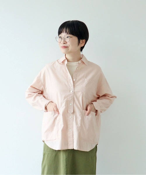 PAR ICI（パーリッシィ）の「ブロード無地/ギンガムチェック ガーデンシャツ（シャツ/ブラウス・レディース・ピンク/ブルー系その他・FREE）」の4枚目の写真