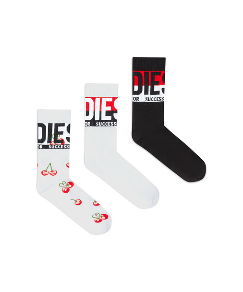 DIESEL（ディーゼル）の「メンズ ソックス 3足パック SKM-RAY-THREEPACK（ソックス/靴下・メンズ・ホワイト系その他・LARGE/MEDIUM/SMALL）」の2枚目の写真