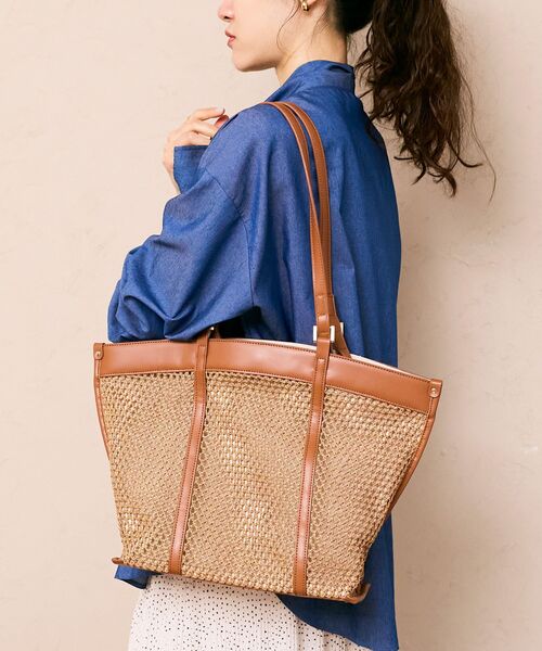 le.coeur blanc（ルクールブラン）の「ダブルハンドルメッシュトート（トートバッグ・レディース・ブラック/ブラウン・FREE）」の2枚目の写真