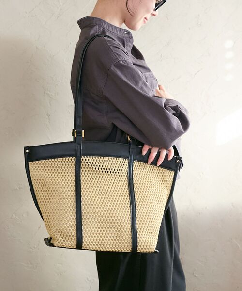 le.coeur blanc（ルクールブラン）の「ダブルハンドルメッシュトート（トートバッグ・レディース・ブラック/ブラウン・FREE）」の8枚目の写真