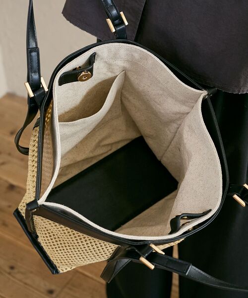 le.coeur blanc（ルクールブラン）の「ダブルハンドルメッシュトート（トートバッグ・レディース・ブラック/ブラウン・FREE）」の9枚目の写真