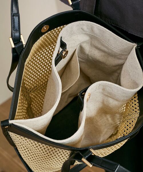 le.coeur blanc（ルクールブラン）の「ダブルハンドルメッシュトート（トートバッグ・レディース・ブラック/ブラウン・FREE）」の10枚目の写真