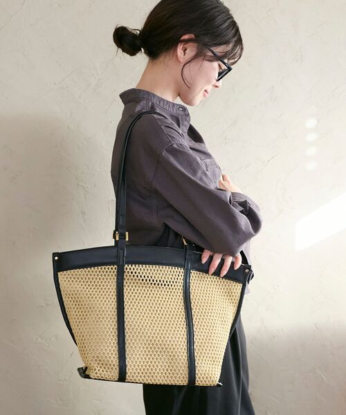 le.coeur blanc（ルクールブラン）の「ダブルハンドルメッシュトート（トートバッグ・レディース・ブラック/ブラウン・FREE）」の14枚目の写真