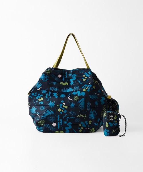 Shupatto（シュパット）の「マーナ(marna) Shupatto パッカブルバッグ 27L 一気にたためる（エコバッグ/サブバッグ・レディース・カーキブラウン/ブルーパープル/ホワイト×ブラック/ブラック・24(36)）」の9枚目の写真