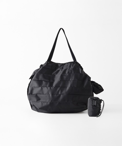 Shupatto（シュパット）の「マーナ(marna) Shupatto パッカブルバッグ 27L 一気にたためる（エコバッグ/サブバッグ・レディース・カーキブラウン/ブルーパープル/ホワイト×ブラック/ブラック・24(36)）」の11枚目の写真