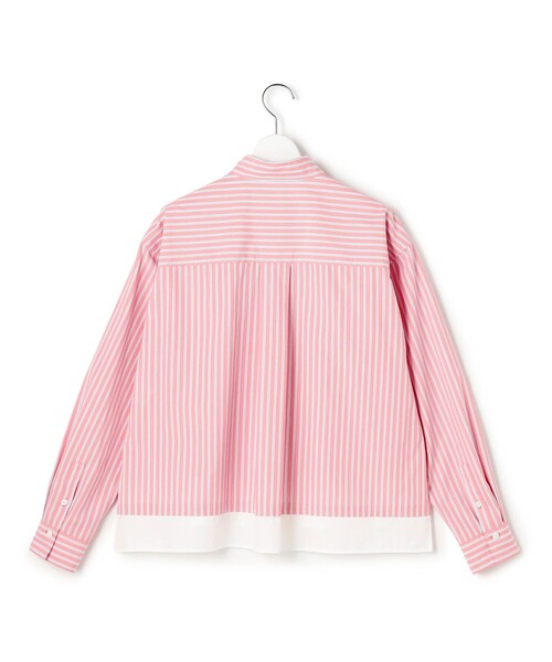 23区 S(ニジュウサンクチイサイサイズ)の「CANCLINI レギュラーカラー ストライプ クロップドシャツ(シャツ/ブラウス・レディース・イエロー系1/スカイブルー系1/ピンク系1・32)」の14枚目の写真