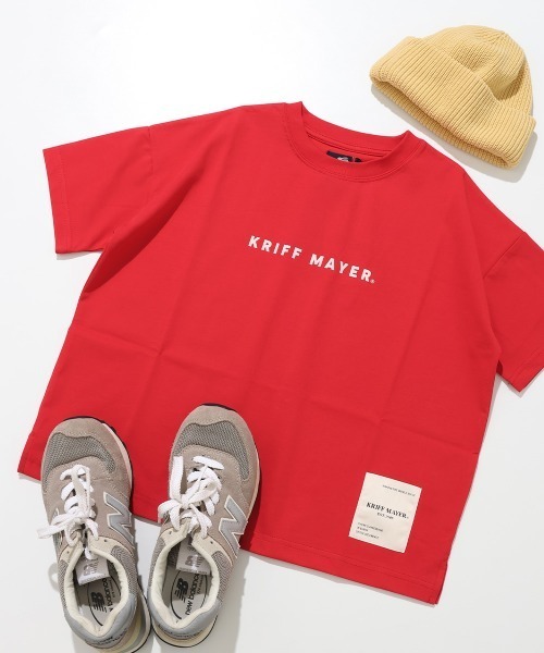 KRIFF MAYER Kid's Collection(クリフメイヤーキッズコレクション)の「【遮熱・UVカット・接触冷感・吸汗速乾】遮熱ビッグTEE(Tシャツ/カットソー・キッズ・レッド/ブルーグリーン/イエロー/ライトグレー・140/130/120/170/160/150)」の4枚目の写真