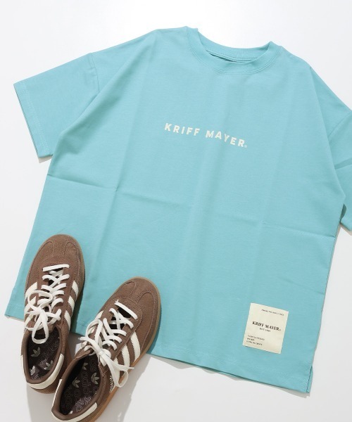 KRIFF MAYER Kid's Collection(クリフメイヤーキッズコレクション)の「【遮熱・UVカット・接触冷感・吸汗速乾】遮熱ビッグTEE(Tシャツ/カットソー・キッズ・レッド/ブルーグリーン/イエロー/ライトグレー・140/130/120/170/160/150)」の2枚目の写真