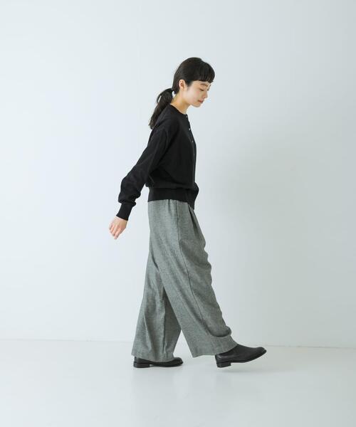 かぐれ（カグレ）の「コットンカシミヤヘンリーネックニット（ニット/セーター・レディース・ブラック/グリーン/イエロー・FREE）」の7枚目の写真