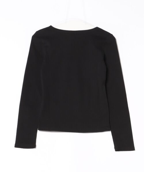 coca(coca)(コカ)の「テレコリブUネックTシャツ(Tシャツ/カットソー・レディース・ホワイト/ブラック/グレー/ネイビー・S/M/L/XL)」の5枚目の写真