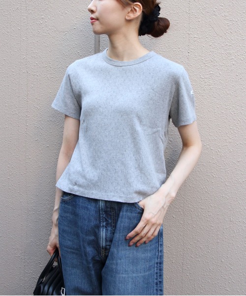 ORCIVAL（オーシバル）の「ORCIVAL/オーシバル　クルーネックメッシュTEE　CREW NECK MESH TEE　OR-C0527 OWE（Tシャツ/カットソー・レディース・ブラック/グレー/レッド・2）」の3枚目の写真
