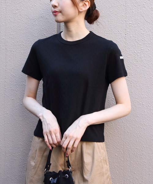 ORCIVAL（オーシバル）の「ORCIVAL/オーシバル　クルーネックメッシュTEE　CREW NECK MESH TEE　OR-C0527 OWE（Tシャツ/カットソー・レディース・ブラック/グレー/レッド・2）」の2枚目の写真