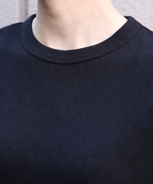 ORCIVAL（オーシバル）の「ORCIVAL/オーシバル　クルーネックメッシュTEE　CREW NECK MESH TEE　OR-C0527 OWE（Tシャツ/カットソー・レディース・ブラック/グレー/レッド・2）」の4枚目の写真