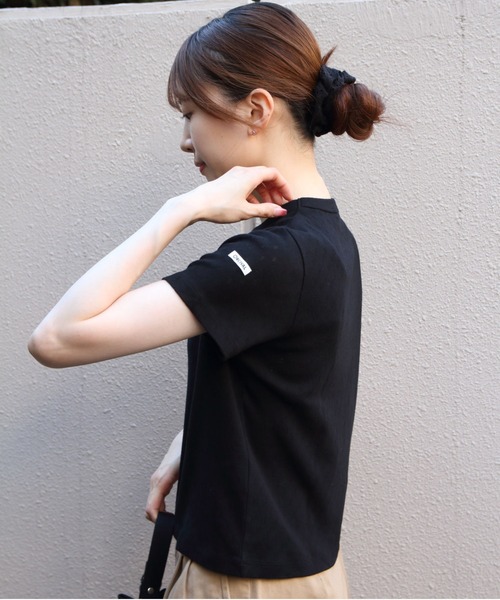 ORCIVAL（オーシバル）の「ORCIVAL/オーシバル　クルーネックメッシュTEE　CREW NECK MESH TEE　OR-C0527 OWE（Tシャツ/カットソー・レディース・ブラック/グレー/レッド・2）」の7枚目の写真