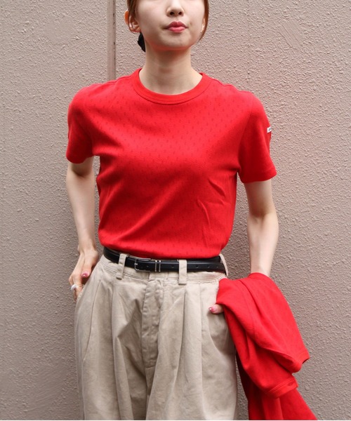 ORCIVAL（オーシバル）の「ORCIVAL/オーシバル　クルーネックメッシュTEE　CREW NECK MESH TEE　OR-C0527 OWE（Tシャツ/カットソー・レディース・ブラック/グレー/レッド・2）」の21枚目の写真