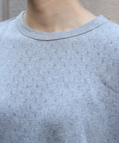 ORCIVAL（オーシバル）の「ORCIVAL/オーシバル　クルーネックメッシュTEE　CREW NECK MESH TEE　OR-C0527 OWE（Tシャツ/カットソー・レディース・ブラック/グレー/レッド・2）」の12枚目の写真