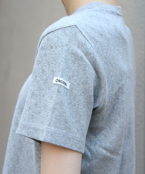 ORCIVAL（オーシバル）の「ORCIVAL/オーシバル　クルーネックメッシュTEE　CREW NECK MESH TEE　OR-C0527 OWE（Tシャツ/カットソー・レディース・ブラック/グレー/レッド・2）」の13枚目の写真