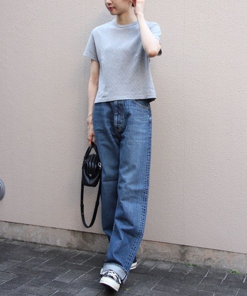 ORCIVAL（オーシバル）の「ORCIVAL/オーシバル　クルーネックメッシュTEE　CREW NECK MESH TEE　OR-C0527 OWE（Tシャツ/カットソー・レディース・ブラック/グレー/レッド・2）」の17枚目の写真