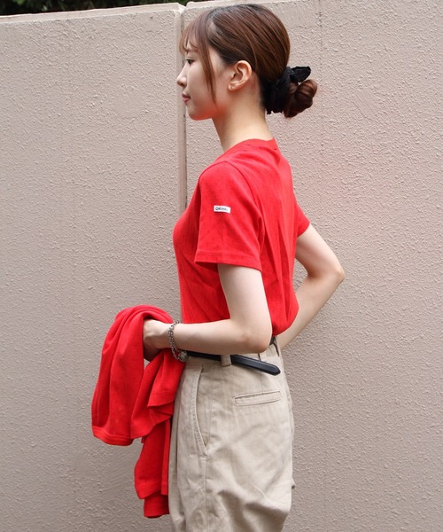 ORCIVAL（オーシバル）の「ORCIVAL/オーシバル　クルーネックメッシュTEE　CREW NECK MESH TEE　OR-C0527 OWE（Tシャツ/カットソー・レディース・ブラック/グレー/レッド・2）」の22枚目の写真