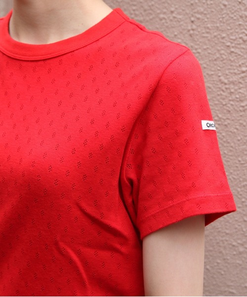 ORCIVAL（オーシバル）の「ORCIVAL/オーシバル　クルーネックメッシュTEE　CREW NECK MESH TEE　OR-C0527 OWE（Tシャツ/カットソー・レディース・ブラック/グレー/レッド・2）」の20枚目の写真