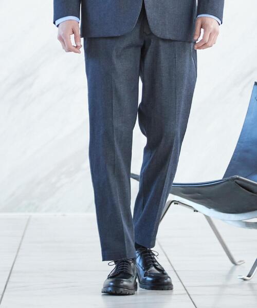 THE SHOP TK (ザ ショップ ティーケー )の「ライトエバーデニム スラックス 洗濯機OK/ストレッチ/セットアップ可(デニムパンツ・メンズ・カーキ/ネイビー・04/03/02/01)」の2枚目の写真