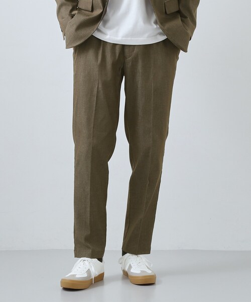 THE SHOP TK (ザ ショップ ティーケー )の「ライトエバーデニム スラックス 洗濯機OK/ストレッチ/セットアップ可(デニムパンツ・メンズ・カーキ/ネイビー・04/03/02/01)」の1枚目の写真