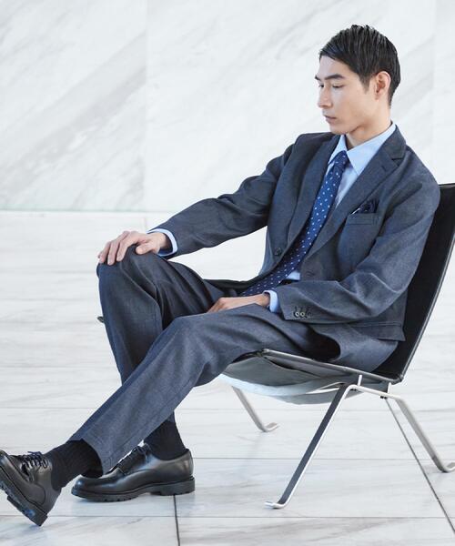 THE SHOP TK (ザ ショップ ティーケー )の「ライトエバーデニム スラックス 洗濯機OK/ストレッチ/セットアップ可(デニムパンツ・メンズ・カーキ/ネイビー・04/03/02/01)」の18枚目の写真