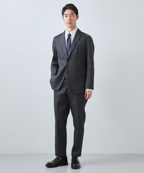 THE SHOP TK (ザ ショップ ティーケー )の「ライトエバーデニム スラックス 洗濯機OK/ストレッチ/セットアップ可(デニムパンツ・メンズ・カーキ/ネイビー・04/03/02/01)」の8枚目の写真