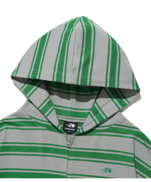 NICE GHOST CLUB（ナイスゴーストクラブ）の「MULTI STRIPE 3STAR HOODIE ZIP UP_GREY(NG2GSUM494A)（パーカー・レディース・グレー・SMALL/MEDIUM）」の4枚目の写真
