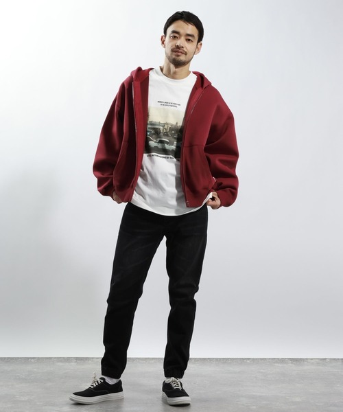 BAYFLOW（ベイフロー）の「ソフトダンポールZIPパーカー（パーカー・メンズ・グレー/ブラック/ボルドー・LARGE/MEDIUM）」の9枚目の写真