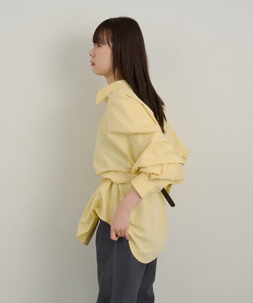 WHIMSIC(ウィムジック)の「【UNISEX】シアーサッカーストライプシャツ(シャツ/ブラウス・メンズ・ブルー/イエロー/ピンク・FREE)」の22枚目の写真