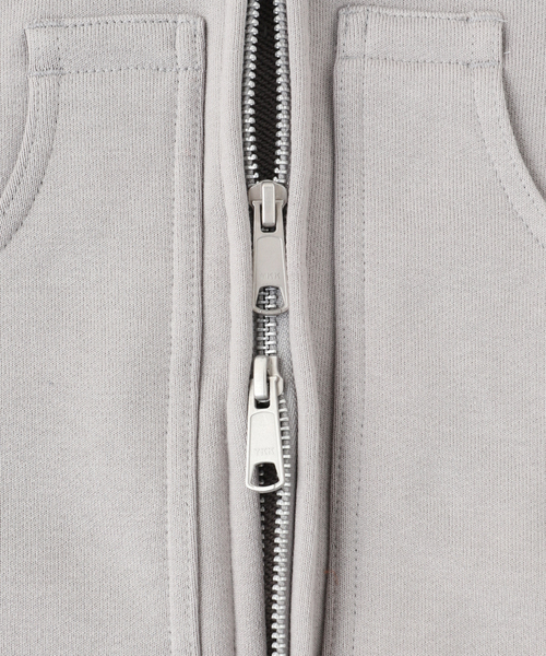 MATSUFUJI（マツフジ）の「MATSUFUJI / マツフジ ZIP UP SWEAT HOODIE（パーカー・メンズ・グレー/チャコールグレー・3/2）」の6枚目の写真