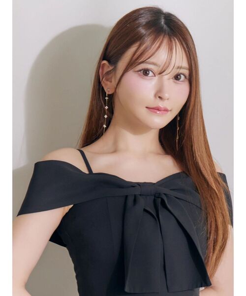 EATME(イートミー)の「リボンアシンメトリーワンピース(ワンピース・レディース・オレンジ/ピンク/オフホワイト/ブラック・SMALL/MEDIUM)」の12枚目の写真