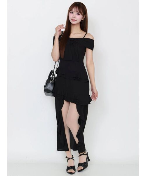 EATME(イートミー)の「リボンアシンメトリーワンピース(ワンピース・レディース・オレンジ/ピンク/オフホワイト/ブラック・SMALL/MEDIUM)」の13枚目の写真