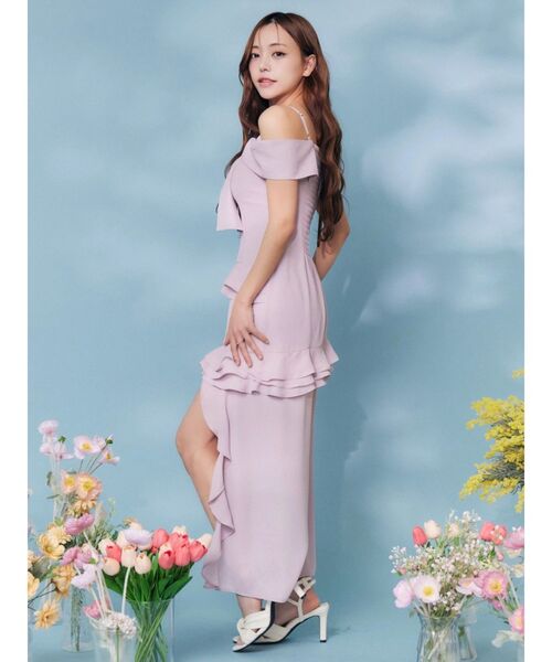 EATME(イートミー)の「リボンアシンメトリーワンピース(ワンピース・レディース・オレンジ/ピンク/オフホワイト/ブラック・SMALL/MEDIUM)」の20枚目の写真