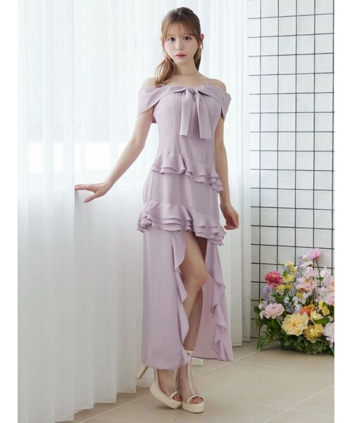 EATME(イートミー)の「リボンアシンメトリーワンピース(ワンピース・レディース・オレンジ/ピンク/オフホワイト/ブラック・SMALL/MEDIUM)」の22枚目の写真