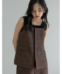 [2026S/S COLLECTION][UVカット][イージーケア][シワになりにくい]ドライタッチホップサックビスチェ