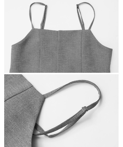 Re:EDIT（リエディ）の「[2026S/S COLLECTION][UVカット][イージーケア][シワになりにくい]ドライタッチホップサックビスチェ（キャミソール・レディース・ブラウン/ベージュ/グレー/ブラック・LARGE/MEDIUM）」の22枚目の写真