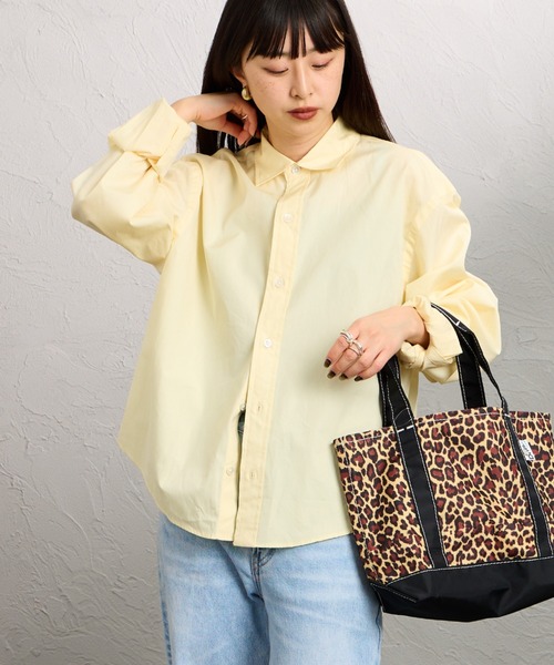 THE SHINZONE（ザ　シンゾーン）の「[THE SHINZONE/ザ シンゾーン] ショート ペックシャツ（シャツ/ブラウス・レディース・イエロー/ブルー・0）」の2枚目の写真