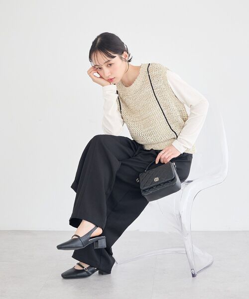 earth music&ecology（アースミュージックアンドエコロジー）の「ベルトミュールパンプス（パンプス・レディース・シルバー/ブラック・S/L/M）」の18枚目の写真